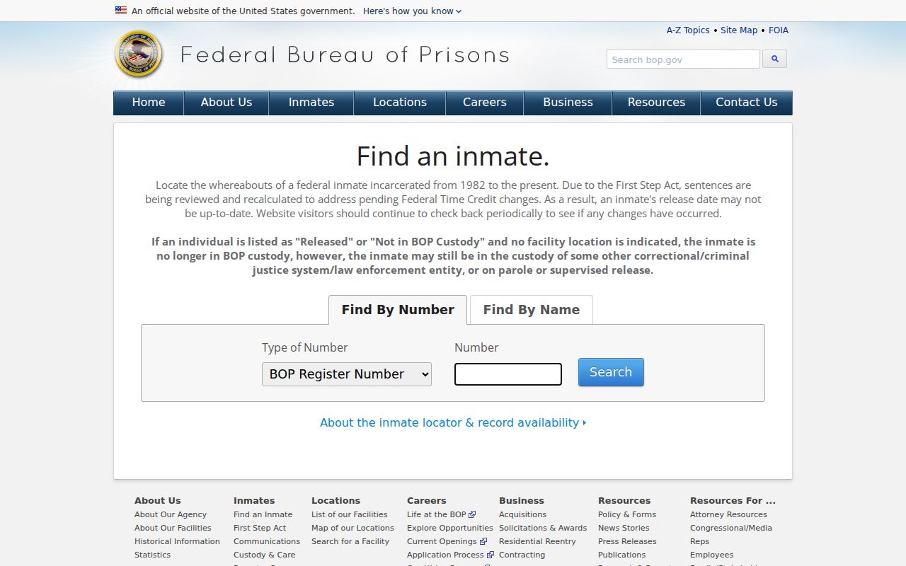 Terrell County criminal custody records and federal inmate locator