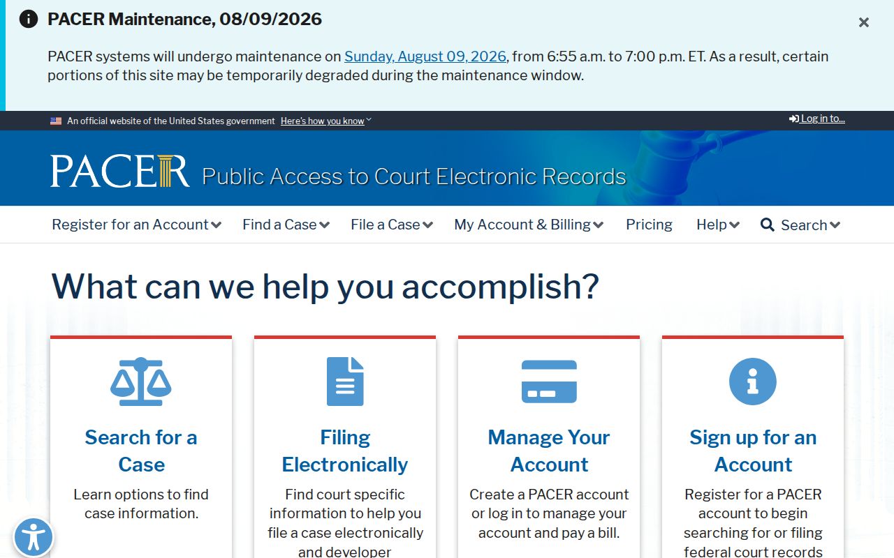 Terrell County criminal history and PACER federal case access